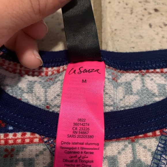 La Senza Fair Isle Thermal Pajama Set - Size M - Picture 8 of 12